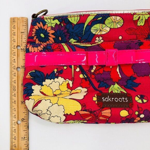 Sakroots Mini Crossbody Purse Bag Peace Campus Mini Pink Bow - missing strap - Picture 6 of 6
